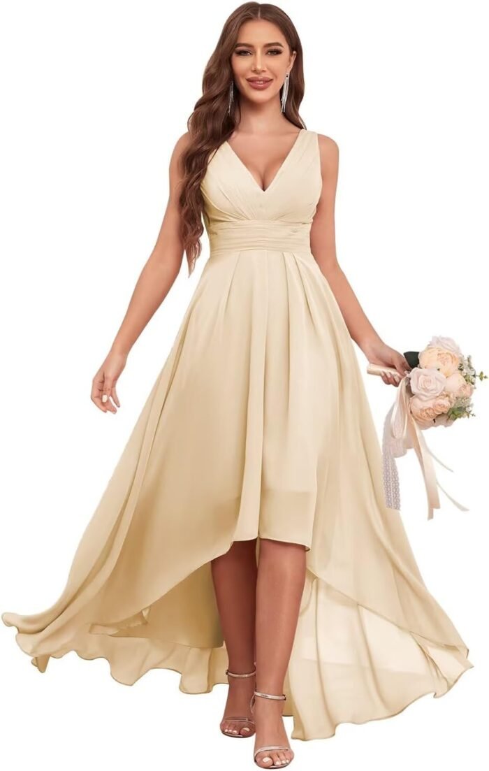 Sukleet Chiffon Excessive Low Bride…