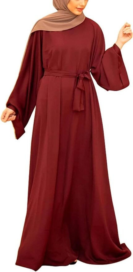 Girls’s Muslim Kaftan Abaya Dr…