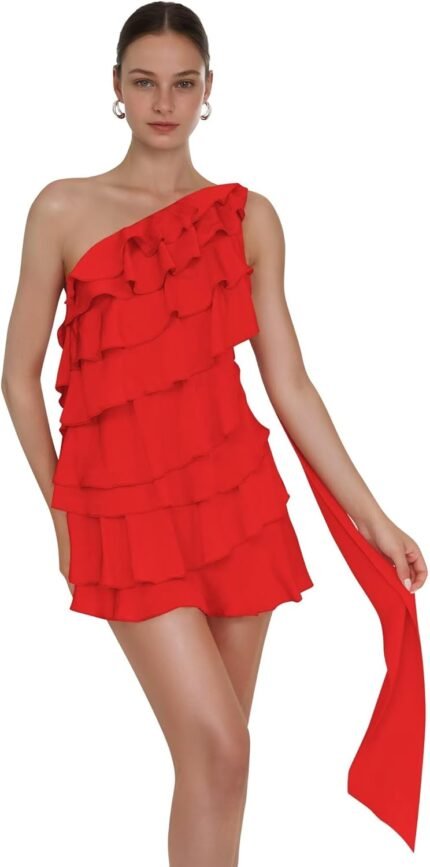 yinyyinhs One Shoulder Satin H…