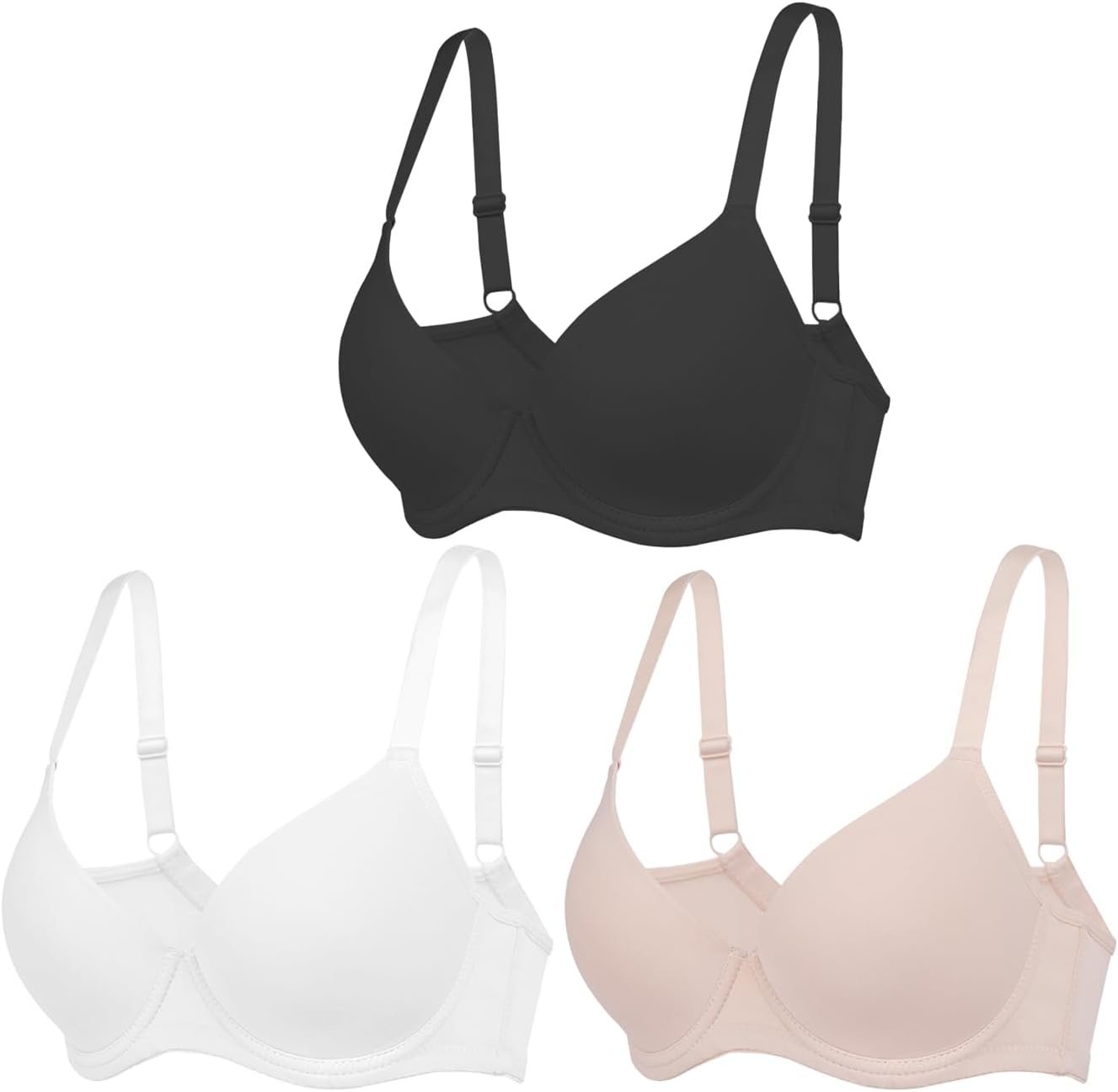 3Pcs Set On a regular basis Bra for Girls Push Up …