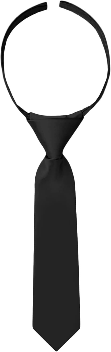 Jacob Alexander Toddler’s Toddler’s 8″ Pretied Strong Coloration Hook and Loop Band Tie