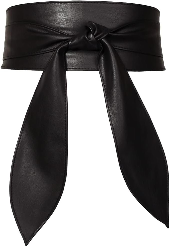Ladies Obi Belt Bow Tie Wrap Extensive Waistband Fake Leather-based Extensive Cinch Belt for Clothes – Black Ladies Obi Belt Bow Tie Wrap Extensive Waistband Fake Leather-based Extensive Cinch Belt for Clothes – Black