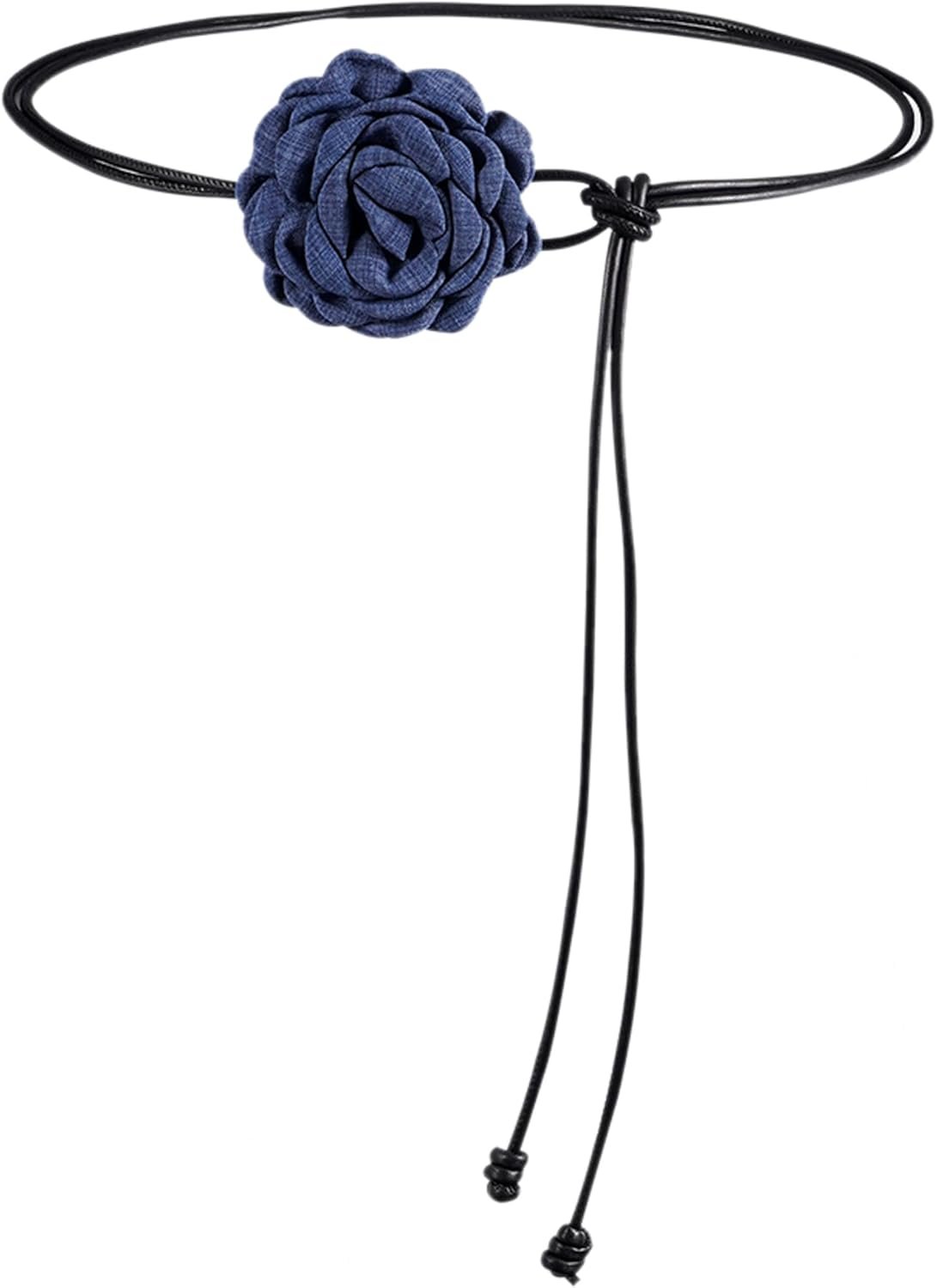 WENLOOY Ladies Boho PU Leather-based Large Flower Waist Belt Attire Tie Bow Waist Band