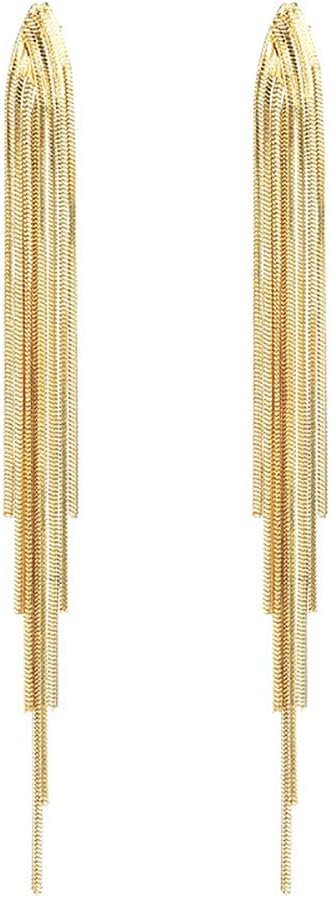 FUTIMELY Gold Lengthy Dangle Drop Earrings for Lady,Punk Modern Metallic Chain Tassel Earrings 70s/80s Disco Outfits Equipment Jewellery FUTIMELY Gold Lengthy Dangle Drop Earrings for Lady,Punk Modern Metallic Chain Tassel Earrings 70s/80s Disco Outfits Equipment Jewellery