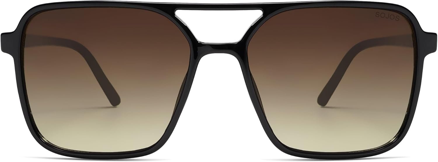 SOJOS Stylish Classic Aviator Sq. Sun shades For Womens Mens Retro 70s UV400 Ladies Solar Glasses SJ2327