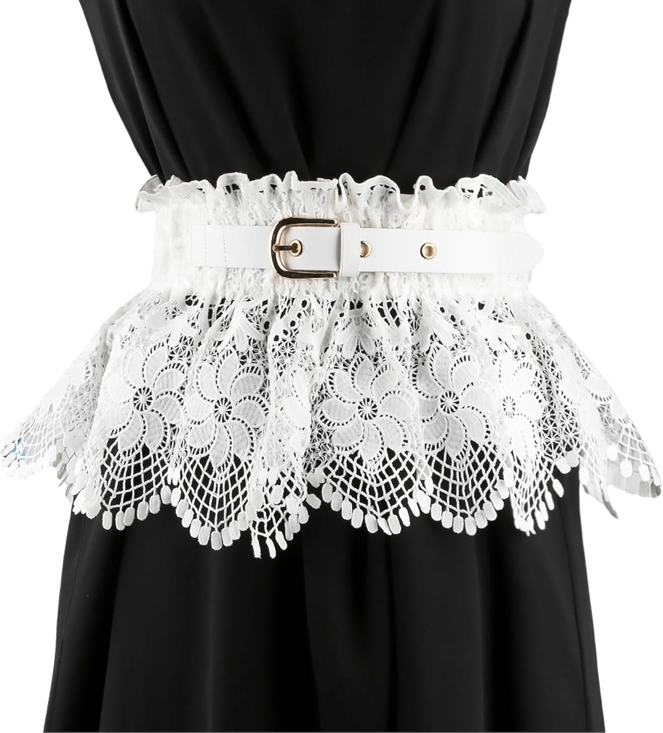 AIBEARTY Classic Lace Waist Cincher Belt for Ladies Elegant Elastic Corset Belt Large Wasitband Accent