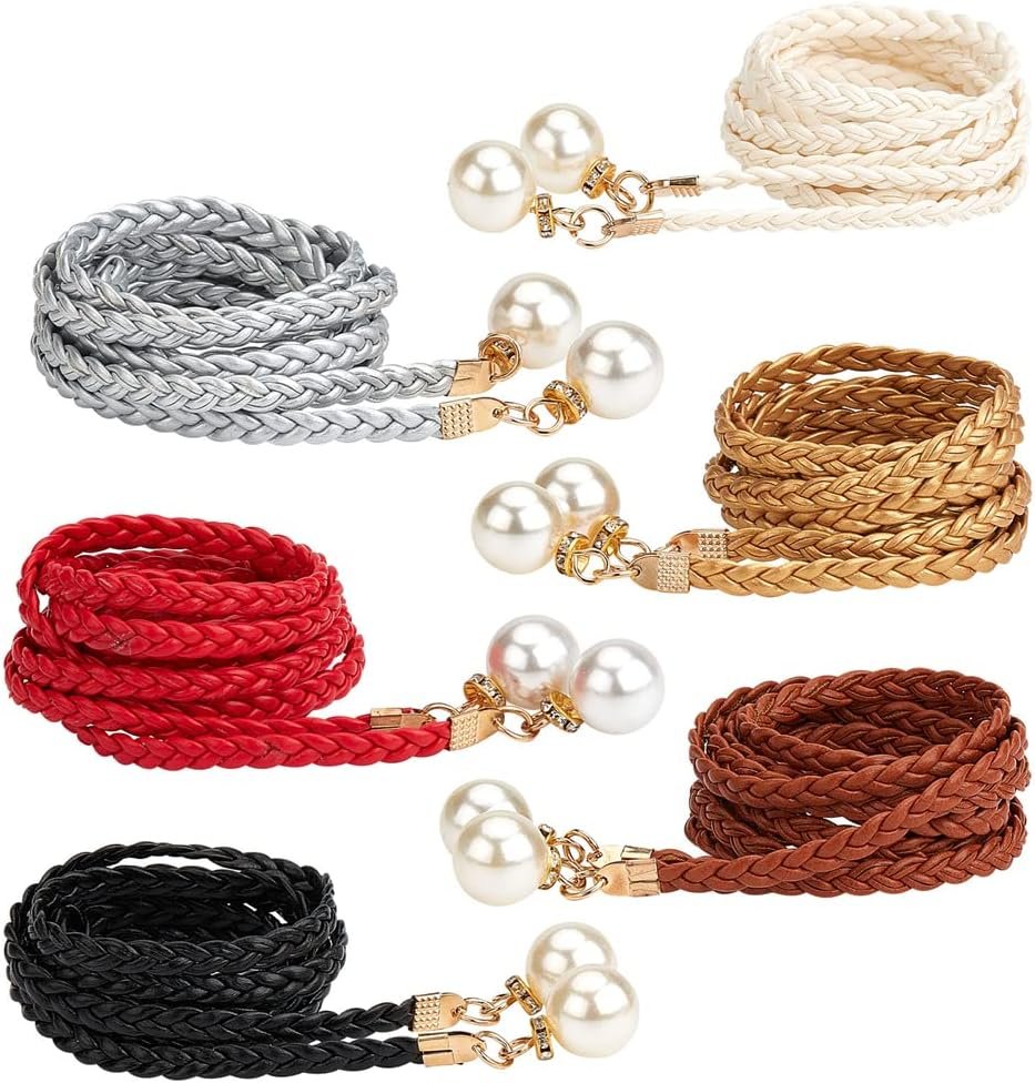 CRASPIRE Ladies’s Waist Belt – 6 Colours Braided Woven Tassels Chain With Imitation Pearl – PU Leather-based Rope Skinny Tie Boho Fringe for Skirt Costume – 53 Inch Lengthy CRASPIRE Ladies’s Waist Belt – 6 Colours Braided Woven Tassels Chain With Imitation Pearl – PU Leather-based Rope Skinny Tie Boho Fringe for Skirt Costume – 53 Inch Lengthy