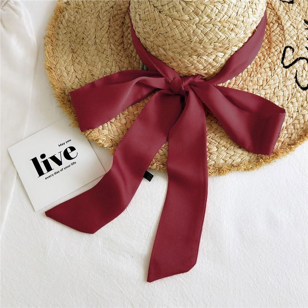 Lengthy Skinny Skinny Scarf Satin Neckerchief Ribbon Tie Waist Belt for Ladies