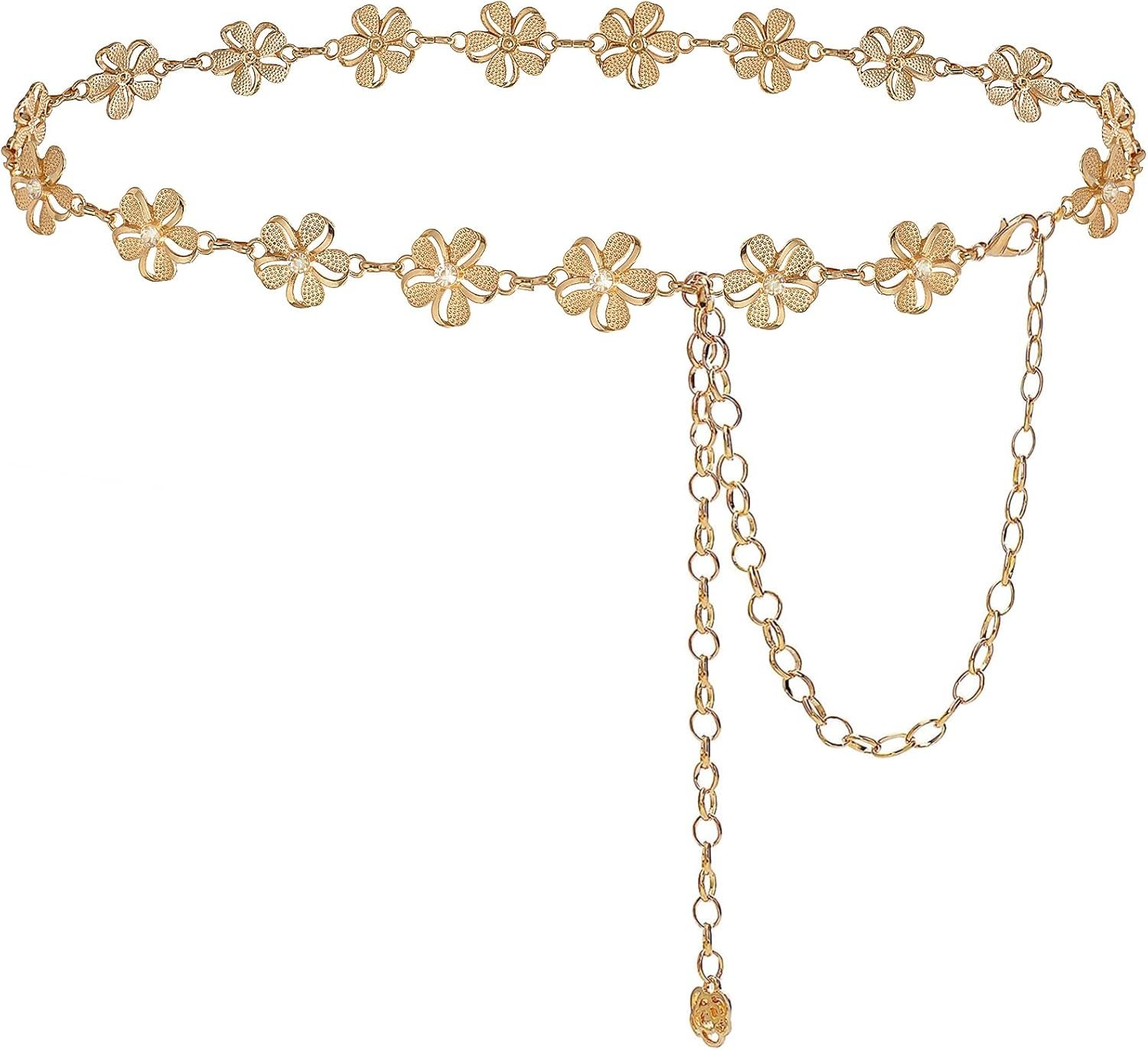 Glamorstar Chain Belt for Ladies Rhinestone Crystal Waist Belts for Gown Reward Glamorstar Chain Belt for Ladies Rhinestone Crystal Waist Belts for Gown Reward