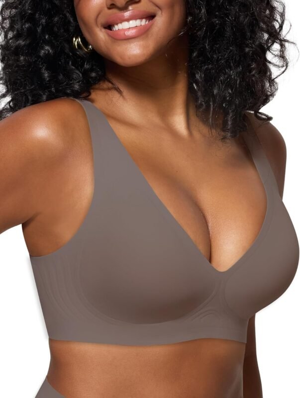 Bras for Women Deep V Seamless Wireless ...
