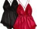 SOLY HUX Women's 2 Piece Romper Silk Sat...