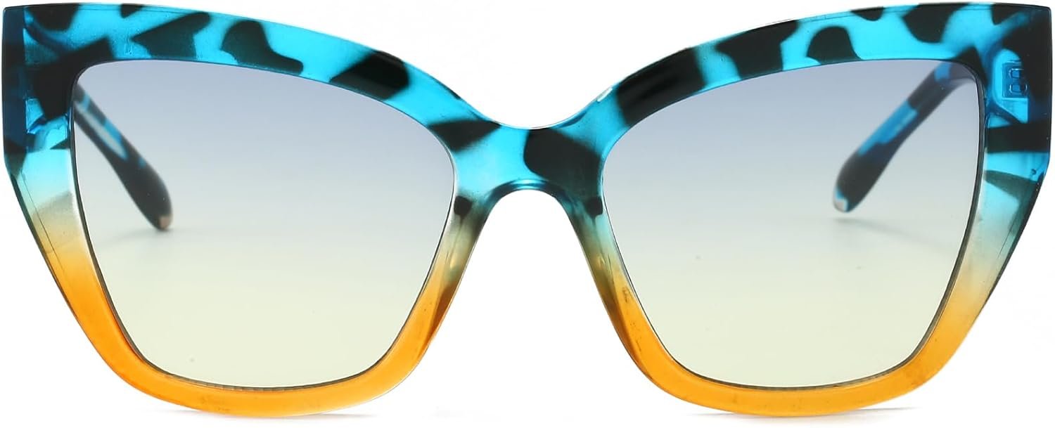Outsized Cat Eye Sun shades for Ladies Style Large Cateye Body Sunnies Fashionable UV400 Black Shades