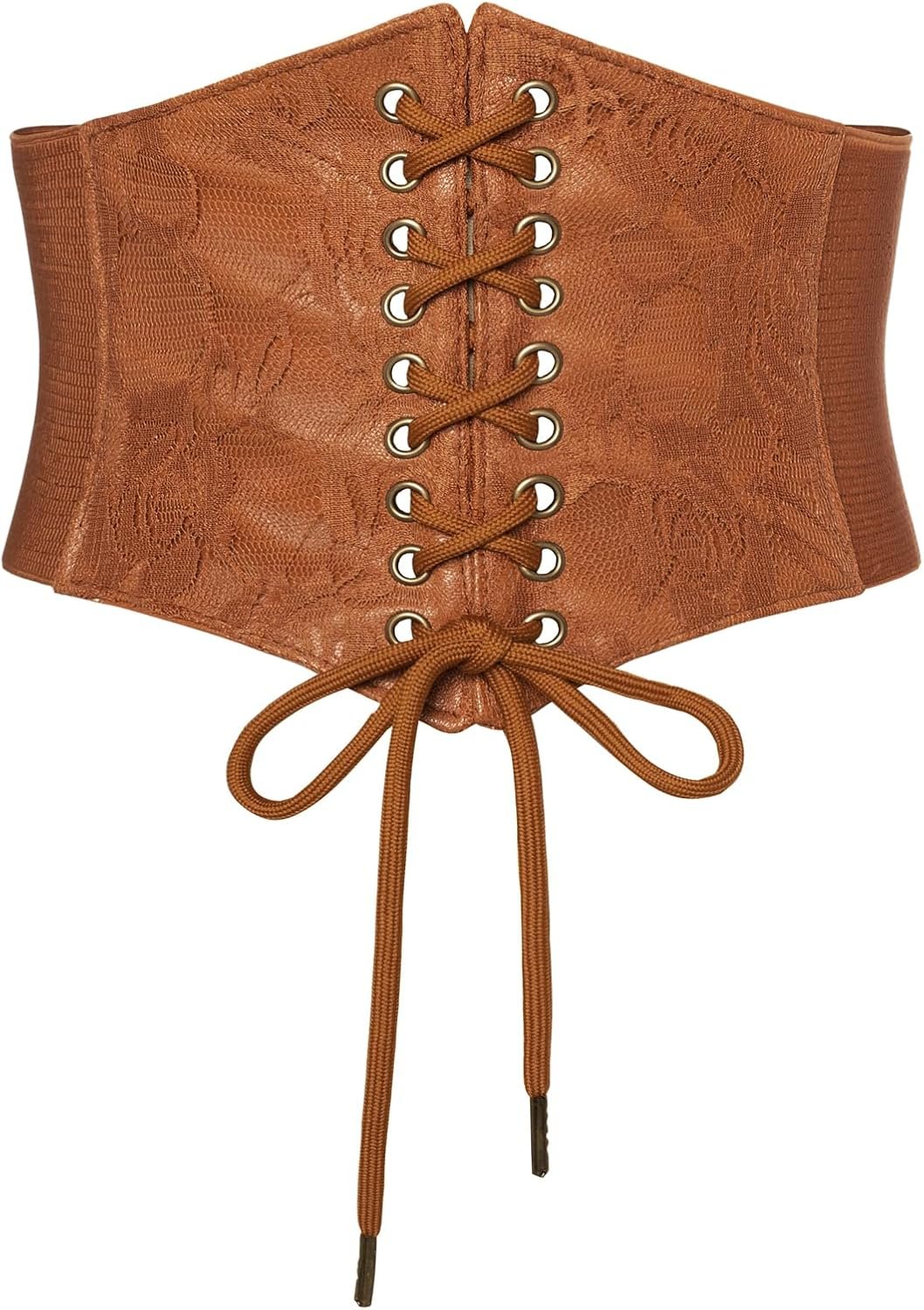 Scarlet Darkness Corset Belts for Ladies Lace-up Tied Waspie Waist Belt Renaissance Corset