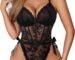 Avidlove Women Teddy Lingerie Deep V Lac...