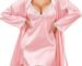 RSLOVE Women’s Satin Sleepwear Set – 2 P...