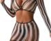 Dlovv & Fdesi Elegant Fishnet Babydoll L...