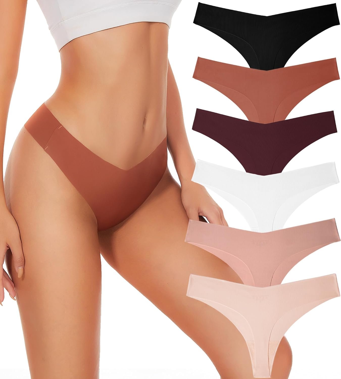 Hellopopgo Seamless Thongs For Ladies V-w…