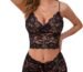 Lace Pajamas Lingerie Set High Waist Sle...