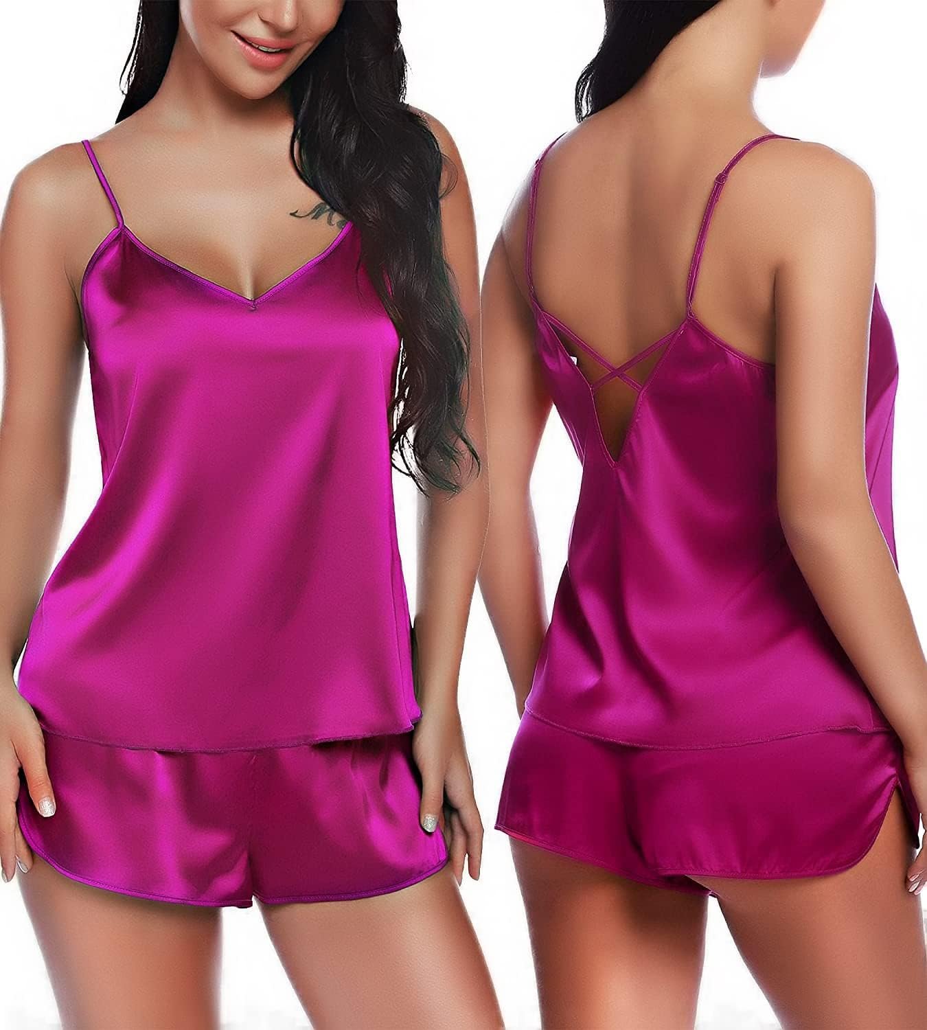 RSLOVE Girls V Neck Horny Lingerie Satin …