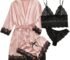 Women Lingerie Sleepwear Satin Pajamas S...